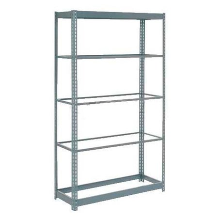 GLOBAL INDUSTRIAL Heavy Duty Shelving 48W x 12D x 96H With 5 Shelves, No Deck, Gray B2297479